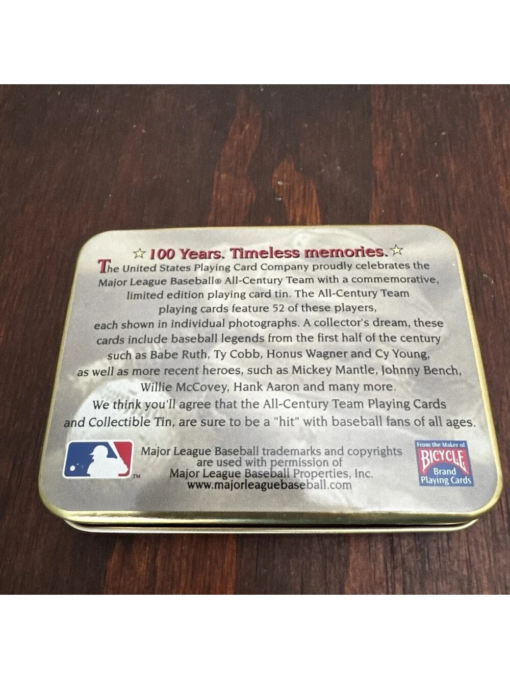 MLB All Century Team Playing Cards Full Set LIMITED EDITION! NEW Open Box